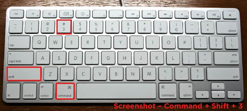 shortcut for screenshot on a mac
