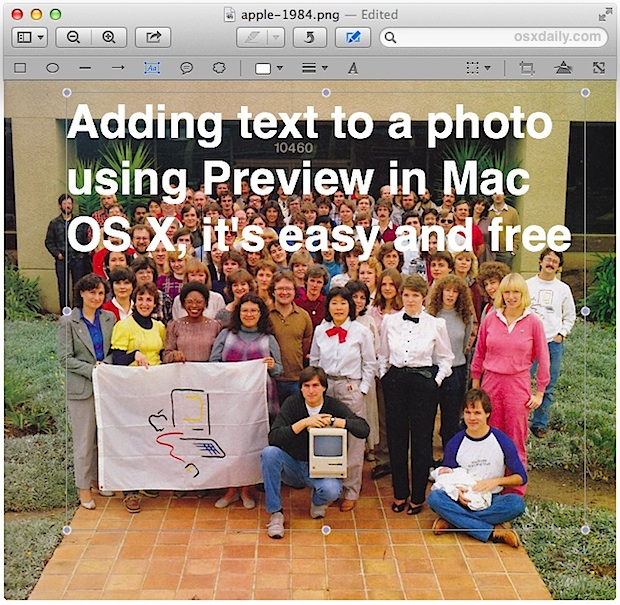add text on slide show for mac